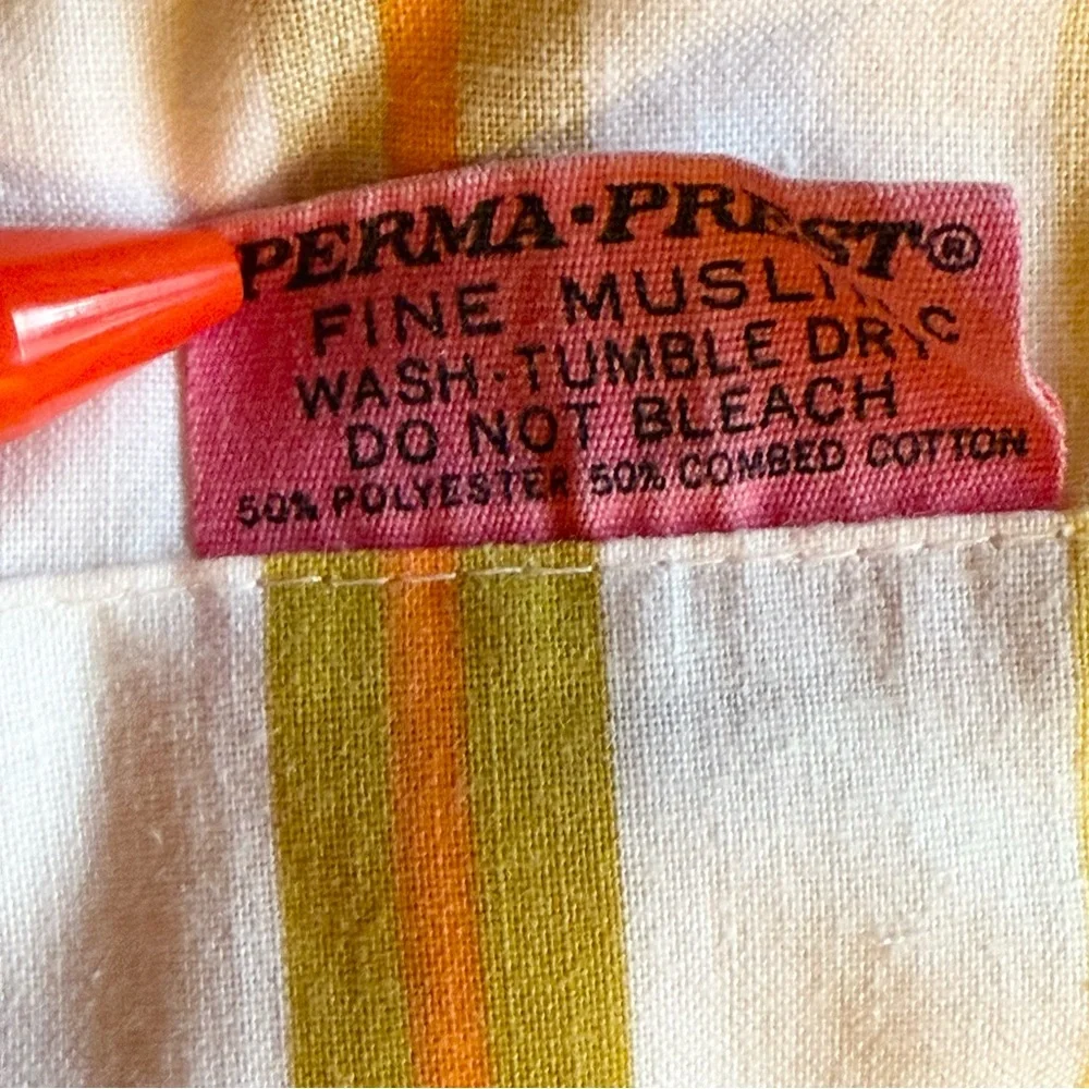 VTG Full Size Flat Sheet, Striped, Sears